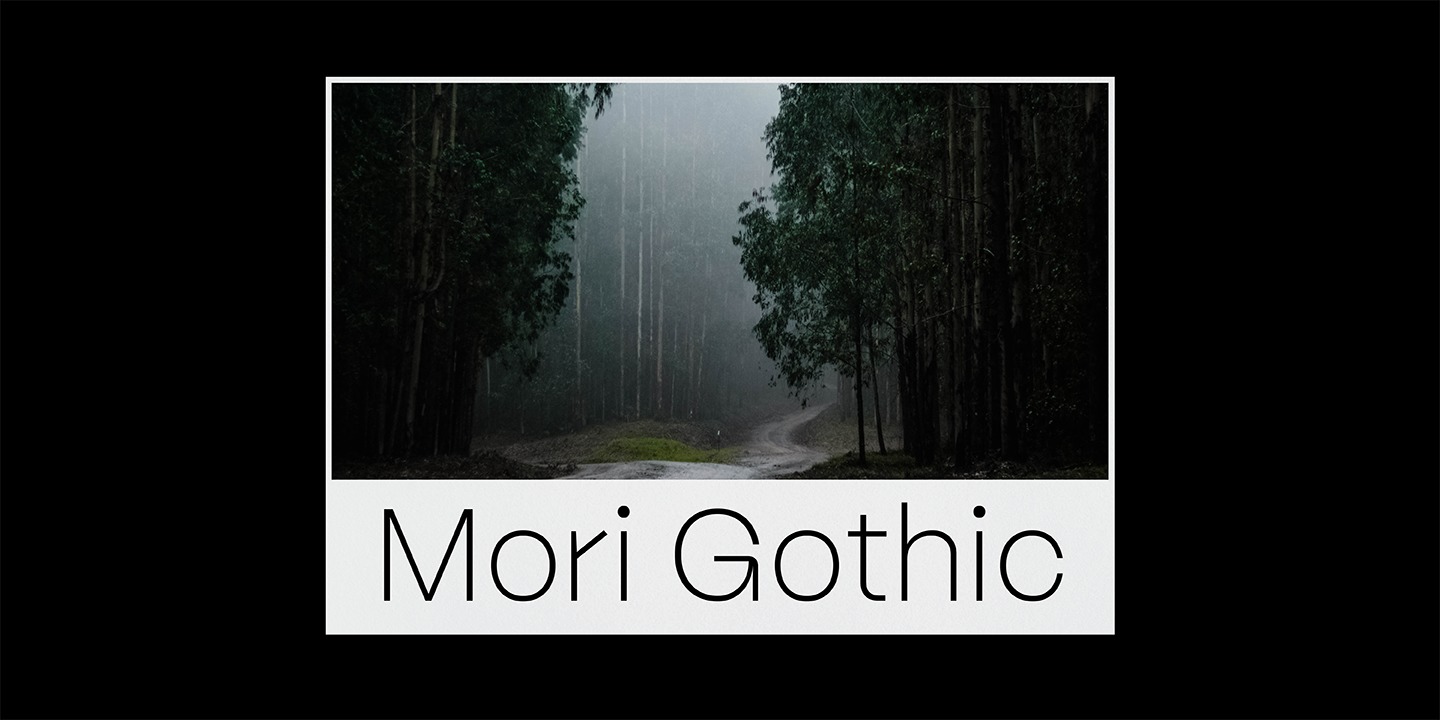 Przykład czcionki Mori Gothic Normal